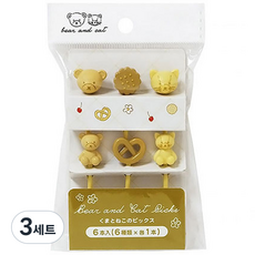 熊與貓便當籤組 MP020, 3套