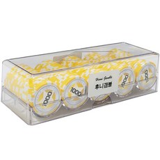 撲克籌碼 100入+收納盒, 數字1000