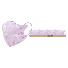 CHENYU 辰昱 3D醫療透氣口罩 13 x 10cm 7~12歲, 獨角獸公主 紫色, 30片, 1盒