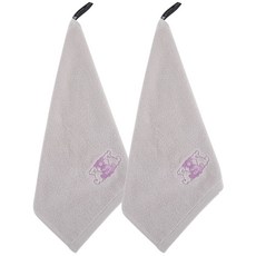 TR테디베어 캐릭터 업소용 다용도 가벼운 미용수건 30수 70g, 2개, 그레이