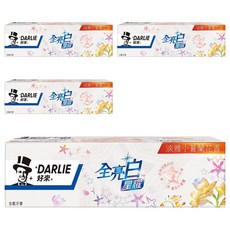 DARLIE 好來 全亮白星耀牙膏 億萬科技亮白粒子 進口星星亮片 淡雅花萃香氛晶球, 120g, 4條