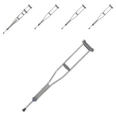 와이스필 보행 보조 알루미늄 목발, 6개