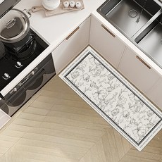 MF商店 可水洗不易碎北歐奧斯陸廚房浴室水槽矽藻土地墊, A款