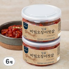 입술젓갈 비빔 오징어젓, 150g, 6개