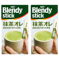 AGF Blendy 抹茶歐雷 國產抹茶的豐富風味, 9.7g, 6條, 2盒