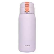 LocknLock 樂扣樂扣 School Fit棉花糖色系一觸式彈蓋水壺, 紫羅蘭色, 370ml, 1個