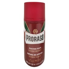 PRORASO 刮鬍泡 紅標 檀香，軟化鬍鬚，減少摩擦，滋潤保濕, 300ml, 1罐