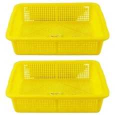 生活King 震嶸塑膠 650公文林 置物籃, 59.5 x 48 x 16cm, 黃色, 2個