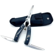 I AM TIGER 釣大魚多功能切割剪刀 釣魚工具, 黑色