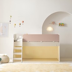 꿈꾸는요셉 앙팡 벙커침대 A세트 + 매트리스 방문설치, 본품(크림), 가드(라벤더캔디)