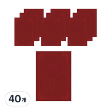 丹尼爾文具 魔術布紋 插入式 紙質獎狀夾 素面 A4 220g, 紅色, 40個