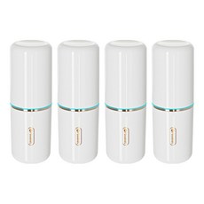 FAmILyLIFE 生活 簡約旅行用洗漱收納牙刷杯組 A-191-W 白金色, 4個, 165g