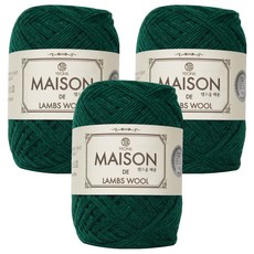 연일섬유 램스울 메종 뜨개실, 29진녹, 3개