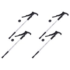 MAME 三段式登山杖, 銀色(JT8146), 4個