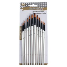 XINBOWEN 尖頭油畫筆 12件組, 1套, 12種