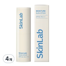 크리넥스 스킨랩 모이스처 선 스틱 SPF50+ PA++++, 10g, 4개