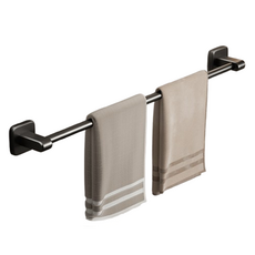 Home&Co 免鑽孔黏貼式浴室毛巾架 單層, 鎳黑色