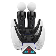 ipega 派鯊魚 PS5 遙控手把 三角獸座充 充電器 副廠, 不適用, 白色 + 黑色, 1個