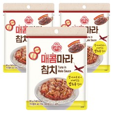 오뚜기 매콤 마라참치 파우치, 95g, 3개