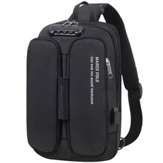 MARCO POLO 旅行多層收納防水單肩包 MP3051, 黑色的