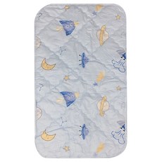 天絲兒童睡墊, 航海天際 藍色 + 黃色, 1件