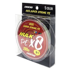 SAPA Dodo Hulk 8股編織釣魚線, 5色, 1個