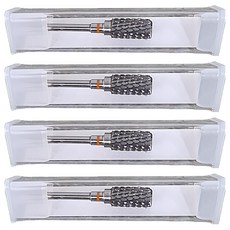 EOSO 磨頭 防鏽鎢鋼材質 2.35mm通用口徑 12.5mm磨頭長度, 12特粗磨紋2XC, 4件