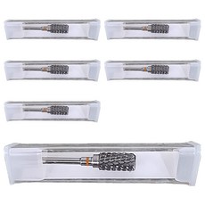 EOSO 磨頭 防鏽鎢鋼材質 2.35mm通用口徑 12.5mm磨頭長度, 12特粗磨紋2XC, 6件