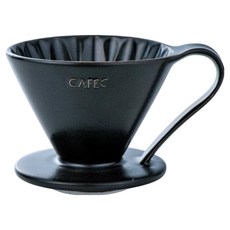 CAFEC 有田燒陶瓷錐形花瓣濾杯 1~2杯份 CFD-1BK, 陶瓷錐形花瓣濾杯, 1個