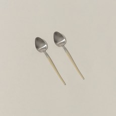 ssueim Mariebel拼色茶匙, 2個, 淺褐色