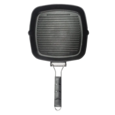 PLUS PERFECT 理想 日式黑金鋼折疊煎盤, 24cm, 1個