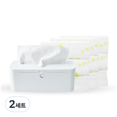 Morning Dew 廚房紙巾盒 白色 + 抽取式廚房紙巾 1000張, 1入, 2套