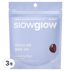 슬로우글로우 아르기닌 슈퍼 블루밍 구미 40g, 3개, 10정