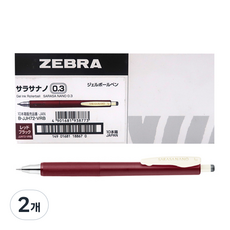 ZEBRA 斑馬 SARASA NANO 鋼珠筆 0.3mm 10支, 紅黑色, 2個