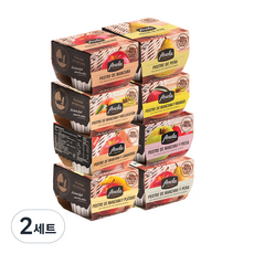 아넬라 100% 생과일 프리미엄 디저트 맛보기 8p 세트, 사과, 당근, 망고, 딸기, 복숭아, 바나나, 배, 사과 + 배 혼합맛, 2세트