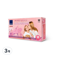 아베나 식품용 니트릴 위생장갑 M 100매 DK450KF, 3개