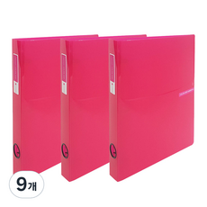 ECO Chungwoon 彩色芯片 D型環活頁夾 3孔 3cm A4, 粉紅色, 9個