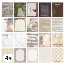 ICONIC 手帳裝飾背景便條紙, 02 字母, 4個, 100張