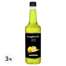 롱비치 과일 레몬 카페 설탕시럽, 3개, 740ml