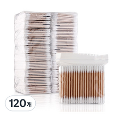 LOIEL 회오리형 나무면봉, 100개입, 120개