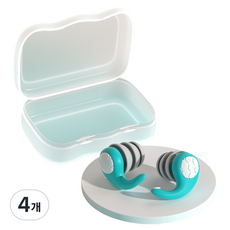 디케이원 데일리한 소음방지 귀마개 그린 S 1.9 x 1.5 cm, 4개, 2개입