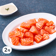 제이수산 노르웨이산 생연어 큐브 (냉장), 200g, 2개