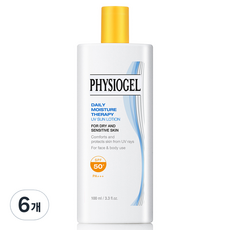 PHYSIOGEL 潔美淨 每日保濕修護UV防曬乳 SPF50+ PA+++, 100ml, 6個