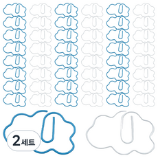 쏘앤영 구름 모양 컬러 클립 2종 x 25p 세트, 2세트