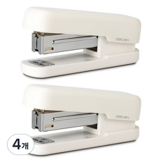 deLi 得力 粉彩小型釘書機 TA301, 白色, 4個