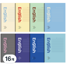 Tamsaa 透明簡潔線圈英文筆記本, 混合顏色, 16個