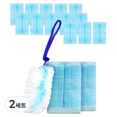 생활공식 홈 더스터 먼지털이개 핸들 + 리필 15p 세트, 블루, 2세트
