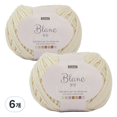 브랜드얀 블랑 뜨개실, 714번 아이보리, 6개