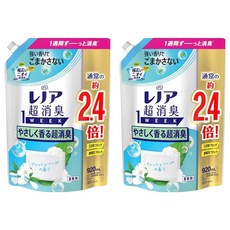 Lenor 蘭諾 日本原裝進口 1WEEK 超強除臭衣物柔軟精特大補充包 微香, 920ml, 2袋