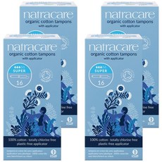 나트라케어 탐폰 어플리케이터 체내형생리대, 16개입, 4개, 수퍼